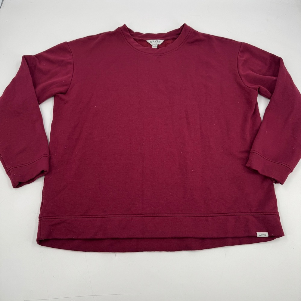 Orvis Classic‎ Collection Sweatshirt Pullover Casual Comfy Burgundy Large
